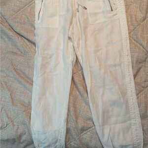 Athleta White Textured Pants